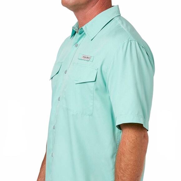 F&S Men's Small Green Short Sleeve Fishing Shirt - Picture 4 of 7
